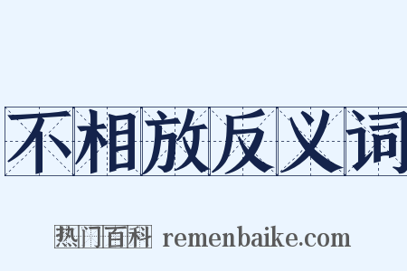 不相放反义词是什么意思的图片